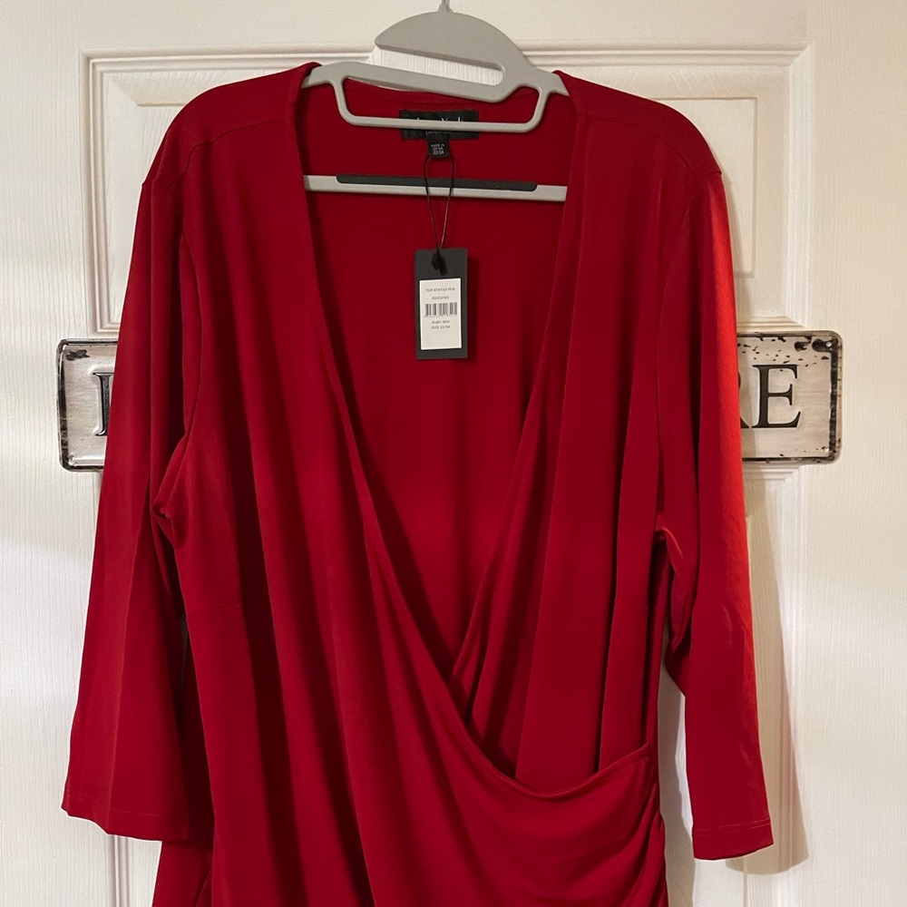 Anna York Ruby Red Women’s 22/24 blouse
